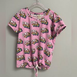 Girls Floral Print Knotted Tee 13-14Y